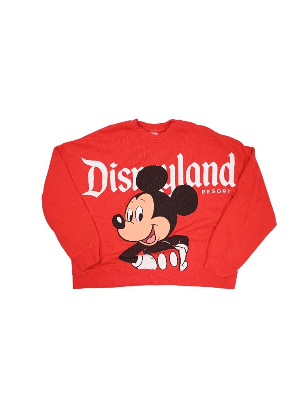 Disneyland Resort Mickey Mouse Crewneck Sweatshirt in Red